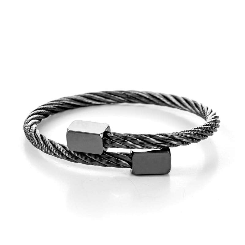 Argent Craft Roman Cable Bracelet 3 set (black)