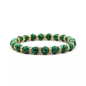 Argent Craft Malachite Classic Minimalist Bracelet (gold)