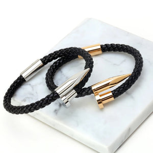 Argent Craft Leather Nail Bracelet